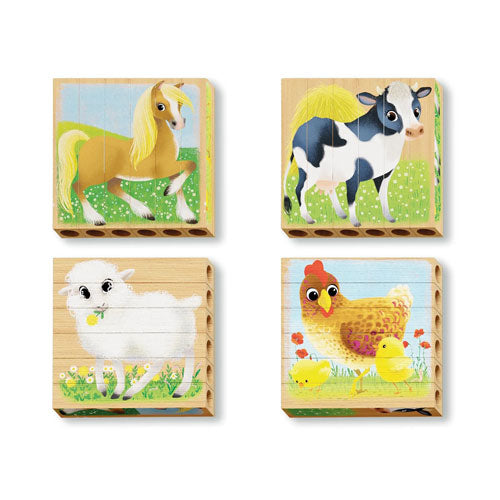 Quercetti Play Bio Four Puzzle Farm Animals