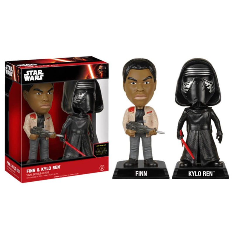 Star Wars Finn/Kylo Ren 7 Force Awakens US Wacky Wobbler 2Pk