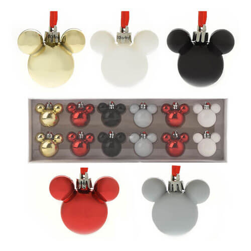 Disney Christmas Mickey Baubles (Set of 12)