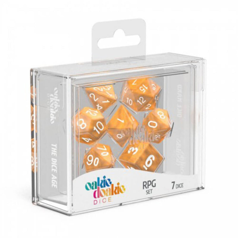  Oakie Doakie RPG Set Dados de Mármol 7uds