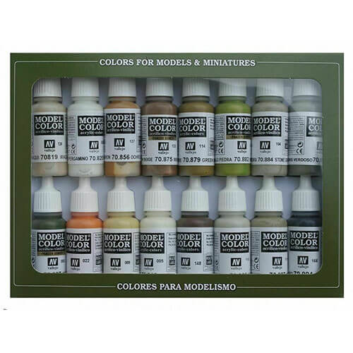 Model Colour Paint Set of 16 Colour