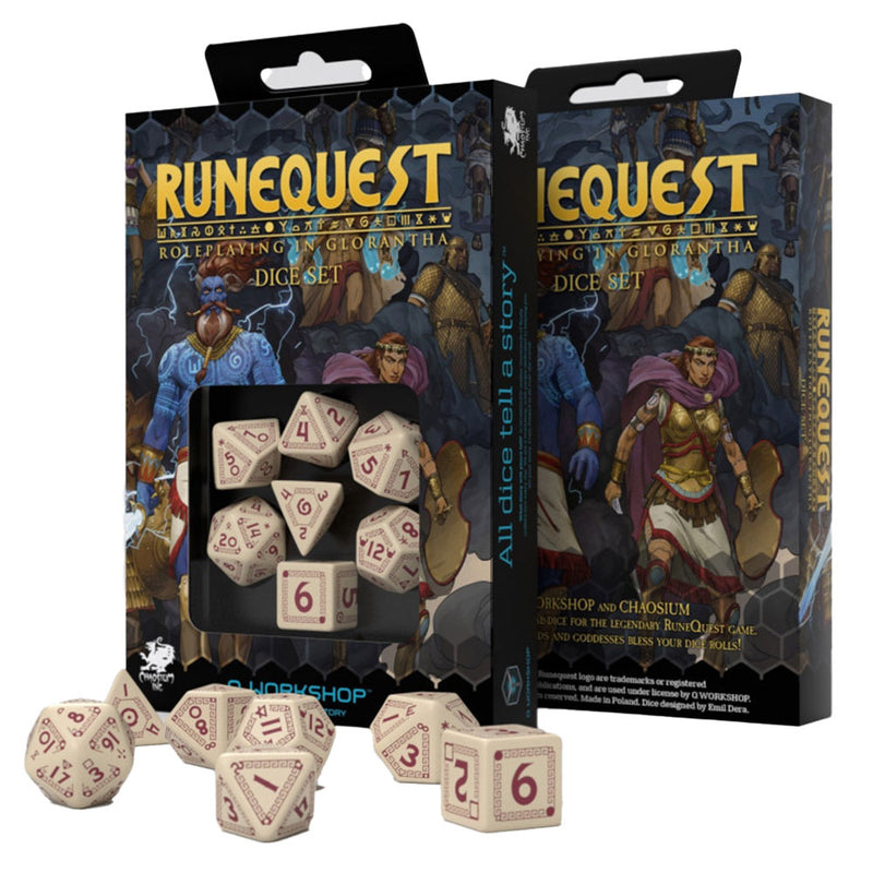  Q Workshop Juego de dados Runequest 7 piezas