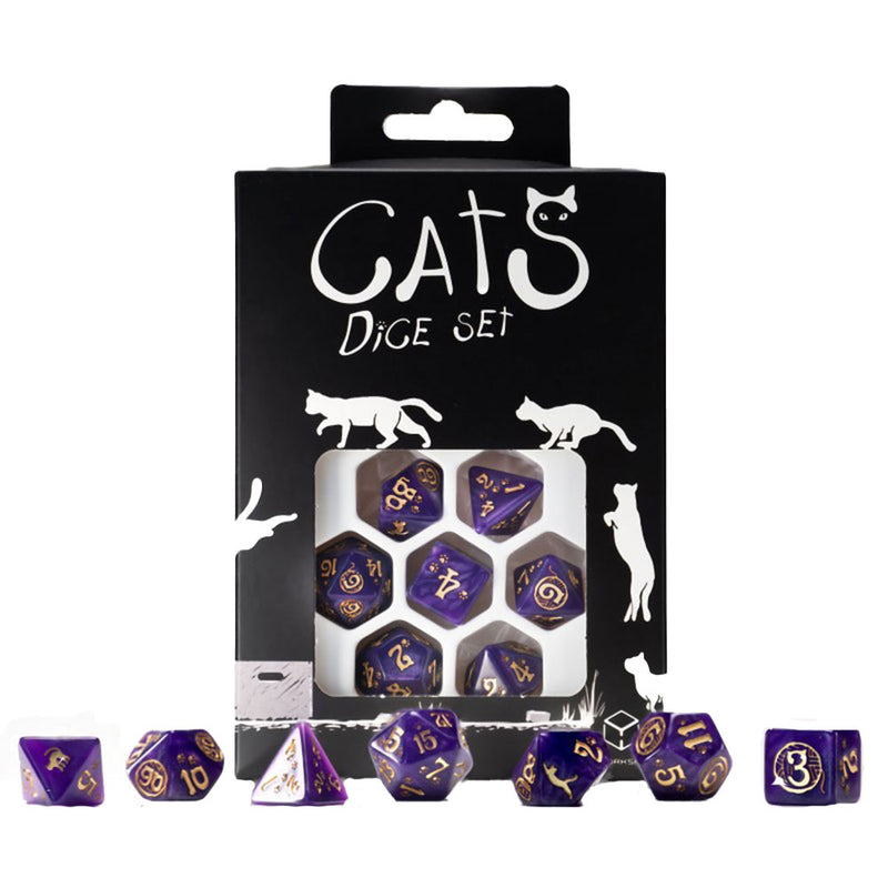  Q Workshop Set Dados Gatos 7uds