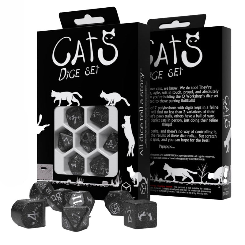  Q Workshop Set Dados Gatos 7uds