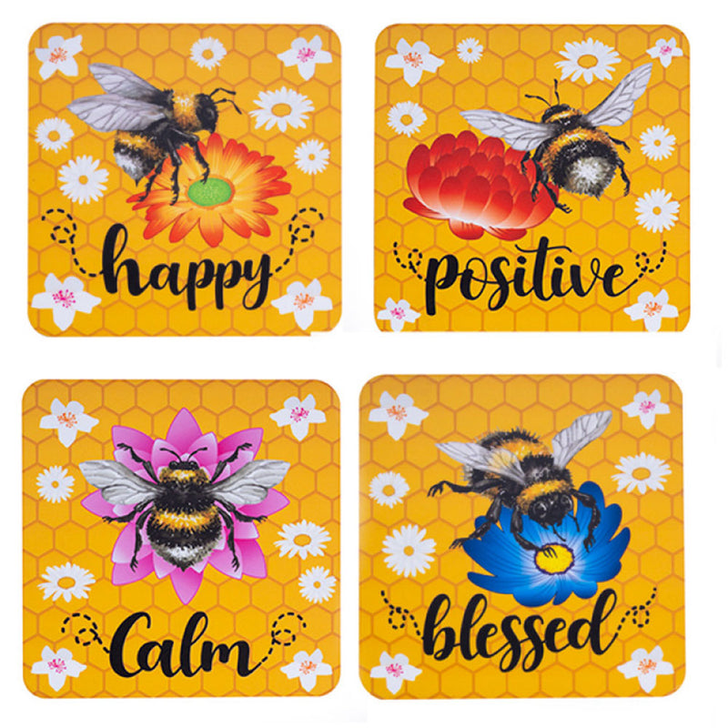 Lot de 4 sous-verres (10 x 10 cm)