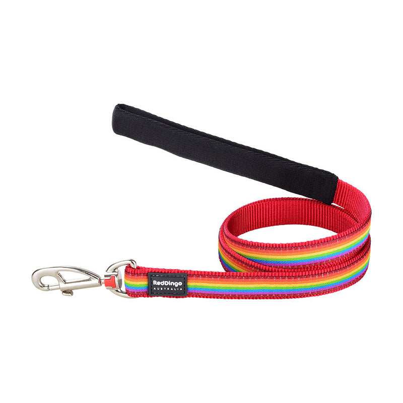 Rainbow Dog Lead (rosso)