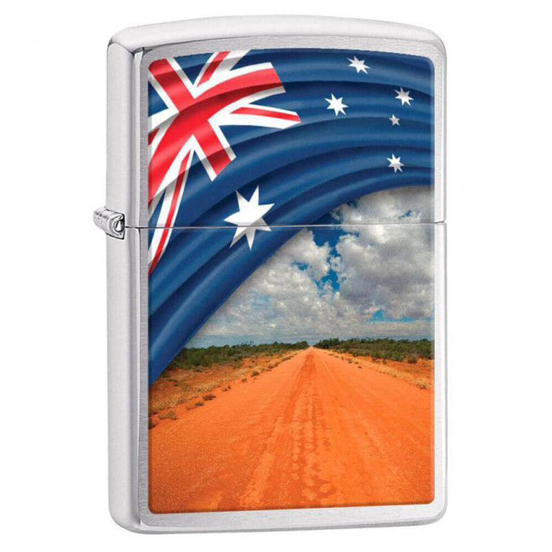  Encendedor Zippo con bandera y paisaje