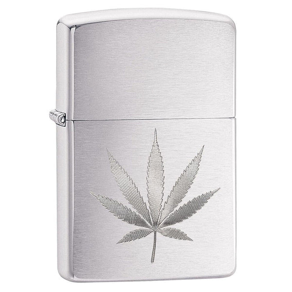 Zippo Brushed Chrome Leaf Lighter