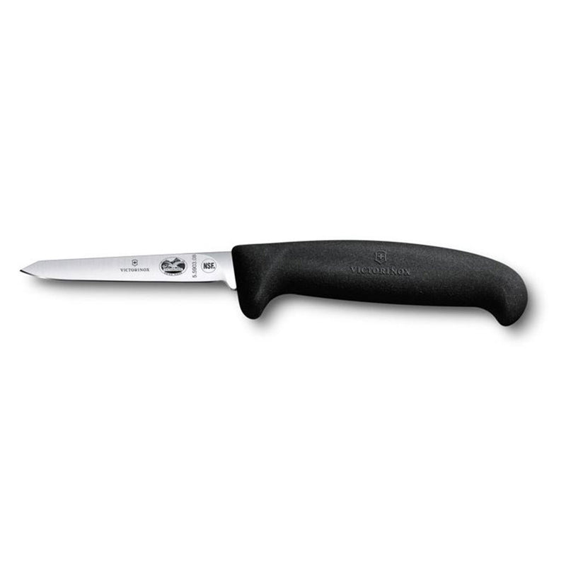  Victorinox Cuchillo para aves de corral pequeño con mango Fibrox (negro)