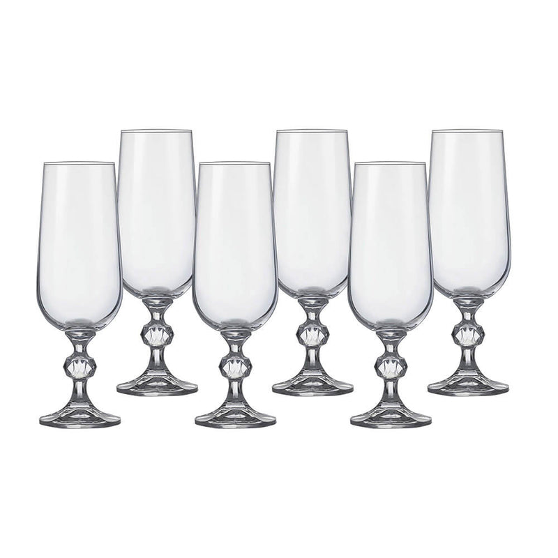 Bohemia Claudia Flutes 180mL (Set of 6)