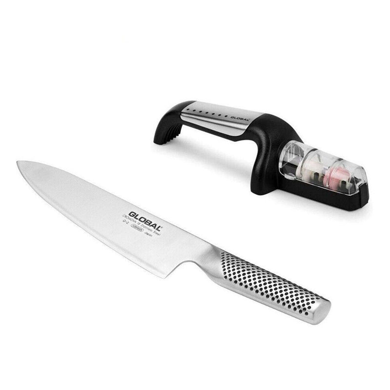 Global Knives Couteau de cuisine avec aiguiseur