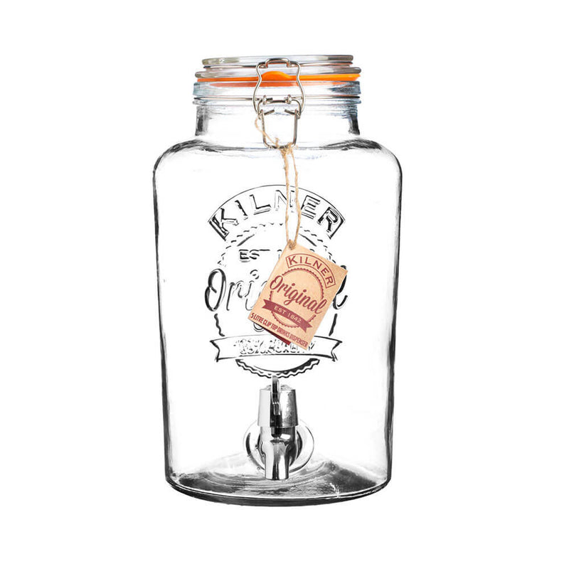  Dispensador de bebidas redondo con tapa de clip Kilner