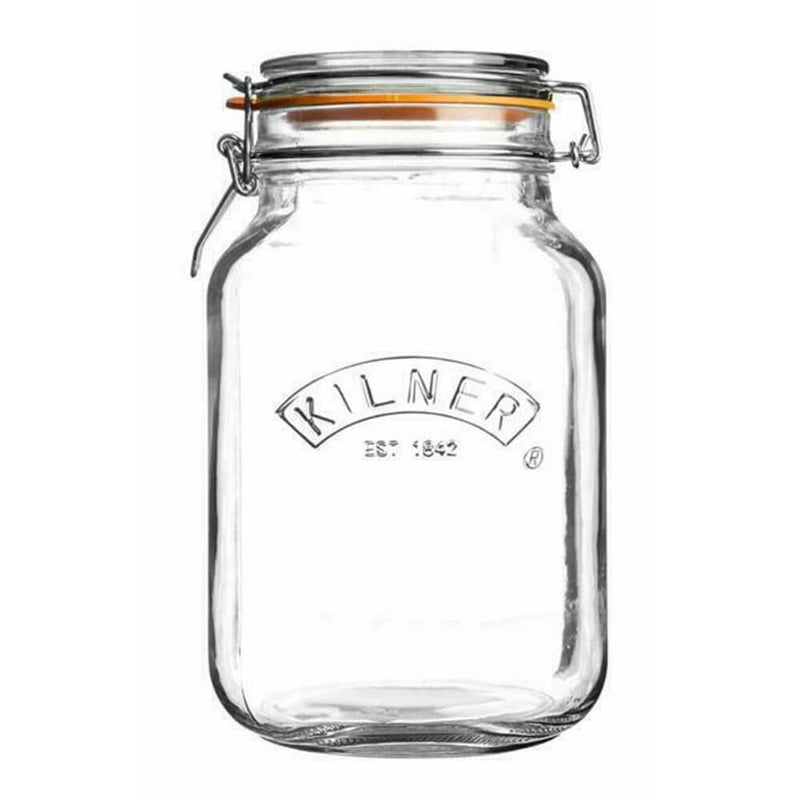  Tarro cuadrado con tapa de clip Kilner (transparente)