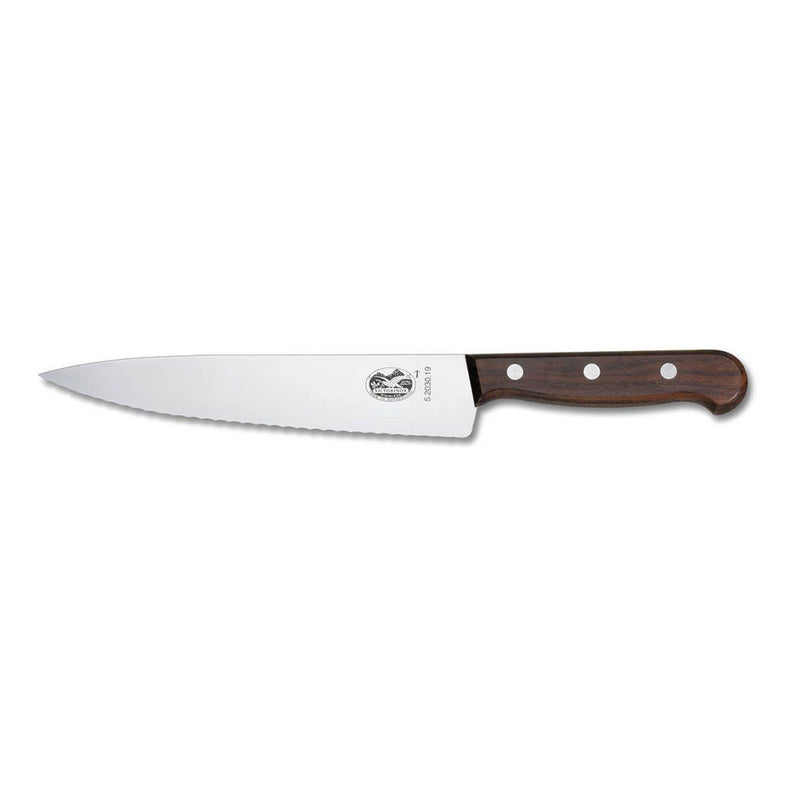  Victorinox Cooks Cuchillo para trinchar con borde ondulado (palisandro)