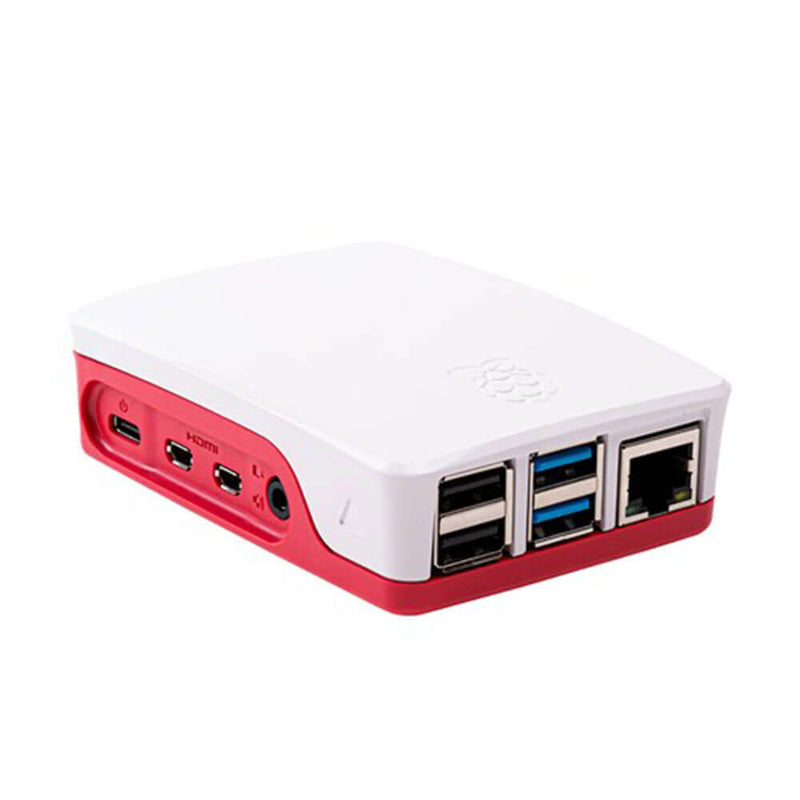 Caso ufficiale di Raspberry Pi (rosso e bianco)