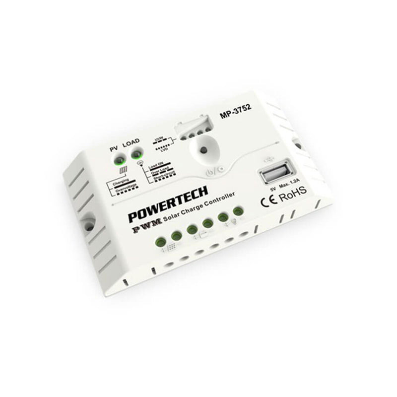 Controller di carica solare Powertech con USB (12V/24V)