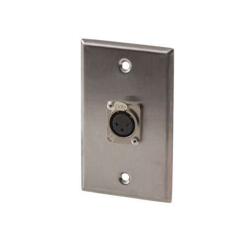 Stainless Steel Wall Plate Female XLR Socket