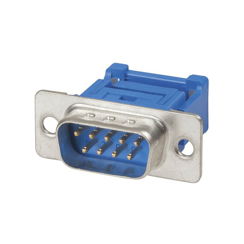 Conector IDC macho para montaje en línea con carcasas traseras