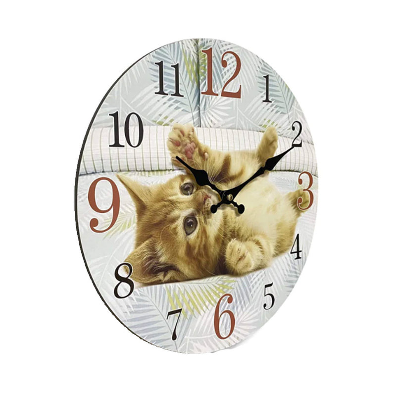 Horloge murale classique en MDF 12" (34x34x2,5 cm)