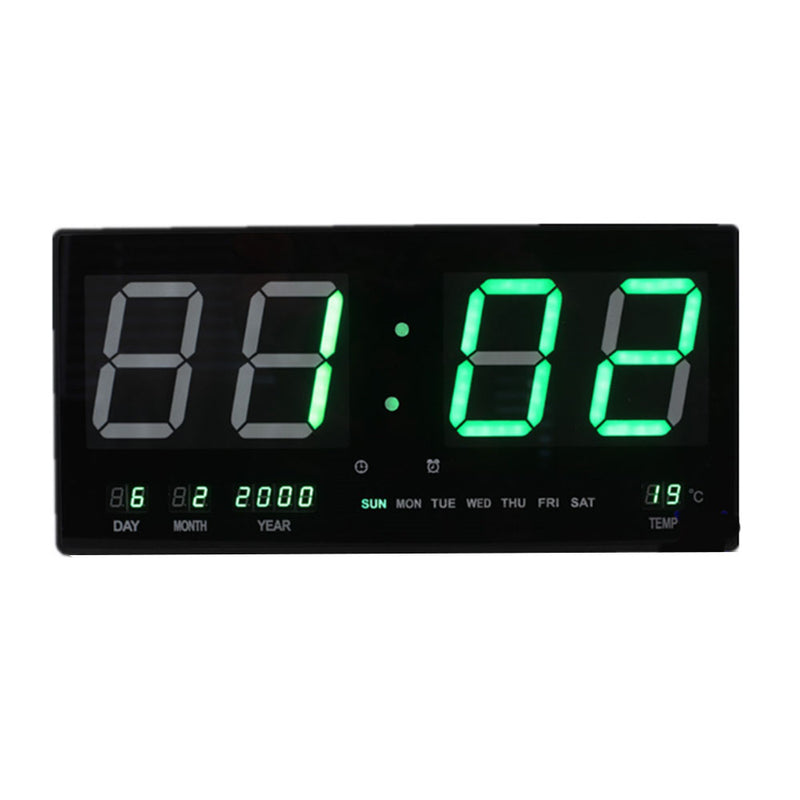  Reloj de pared LED multifuncional (negro)