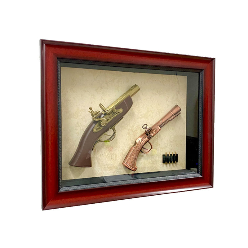  Decoración de pared con armas vintage en un marco (juego de 2)