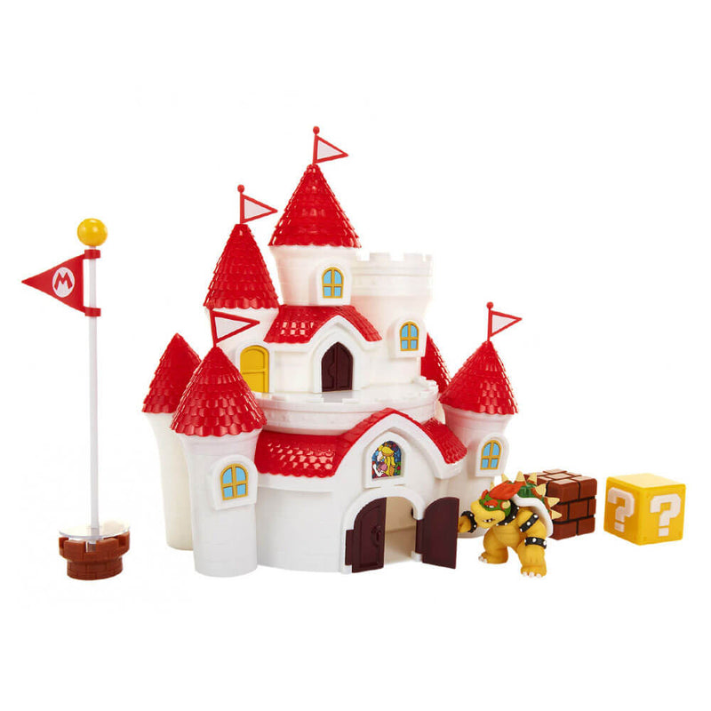 World of Nintendo 2.5" Mushroom Kingdom Castle Playset Fig