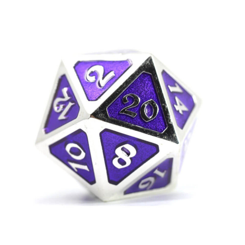  D20 Dados Metal Mythica Platino (Individual)