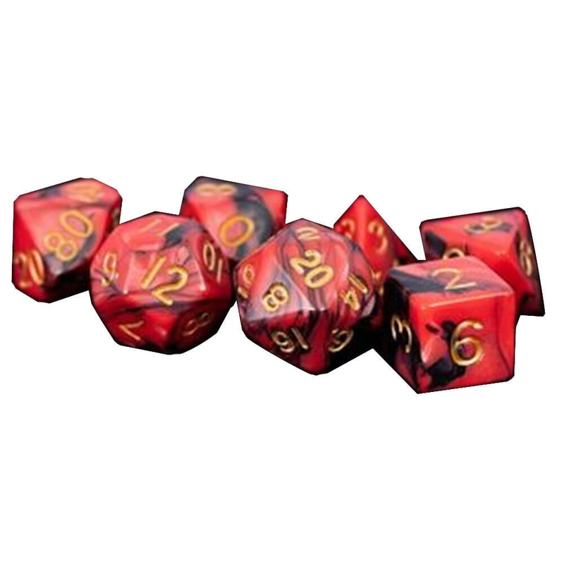 MDG Acrylic Dice Set (with Gold Numbers)