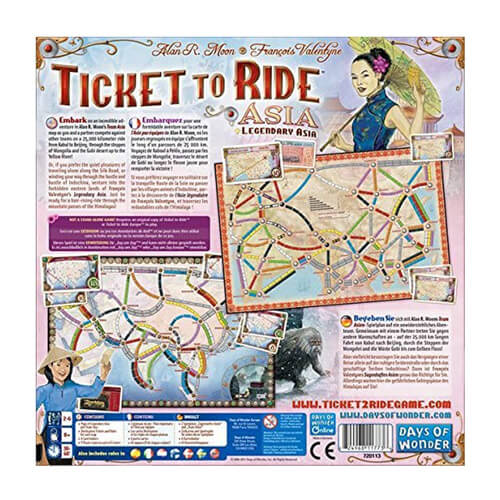 Ticket to Ride Map Asia Collection Board Game Volume 1