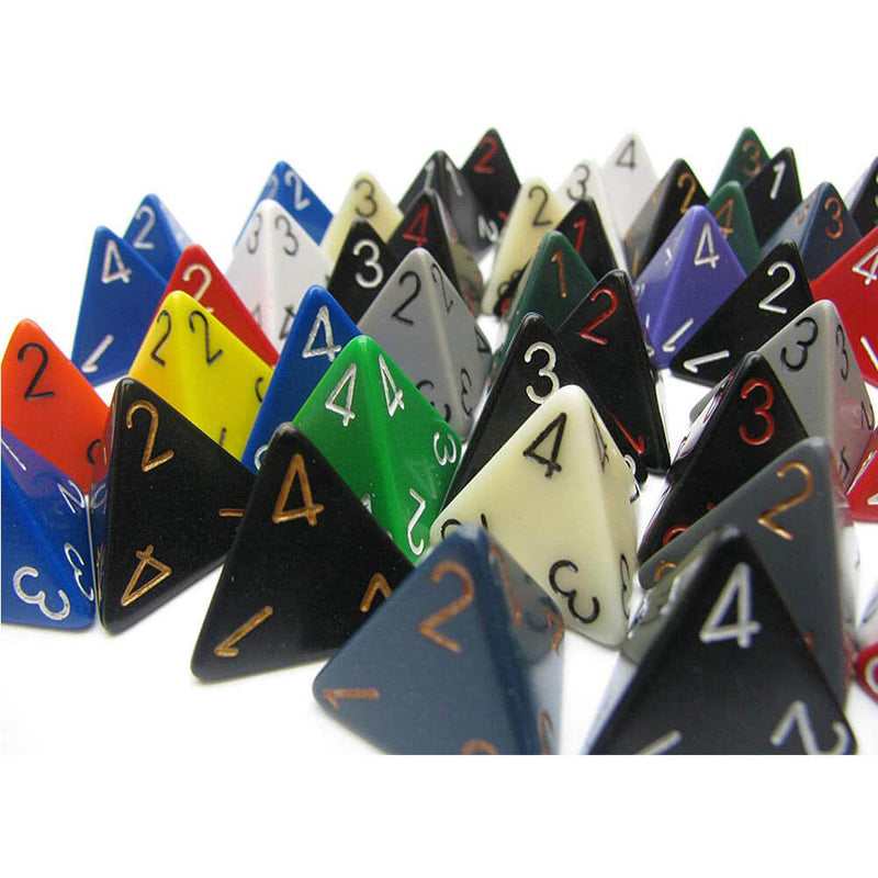 D4 Dice Assorted Loose Polyhedral (50 Dice)