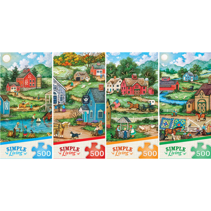  Puzzles de 500 piezas, paquete de 4 piezas maestras