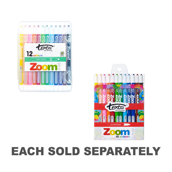 Texta Zoom Twist Crayons Assorted (12pk)