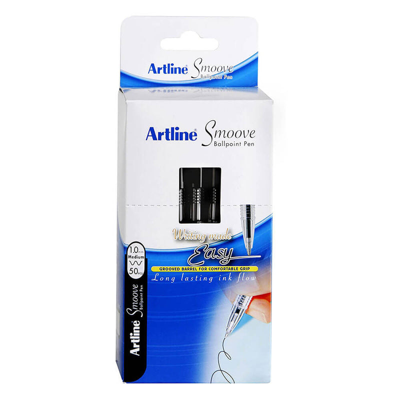 Artline Ballpoint Smoove Pen 1 mm (50pk)