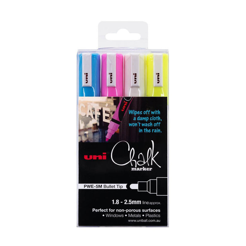 Uni Chalk Marker 1.8x2.5mm Pointe conique Assortiment