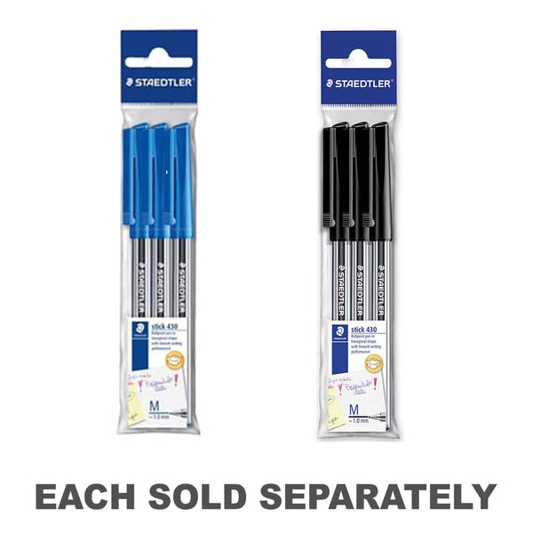 Staedtler Stick Ballpoint Pen 3pk