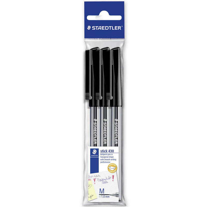  Bolígrafo Staedtler Stick, paquete de 3