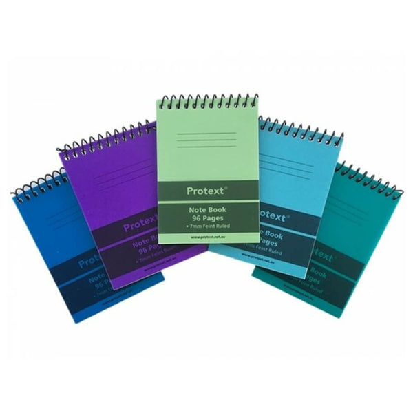 Protext 5 Subject Spiral Notebook 96 Pages Pocket (Assorted)