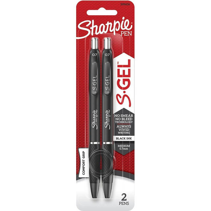 Sharpie S-GEL Stylo rétractable moyen 0,7 mm (2pk)