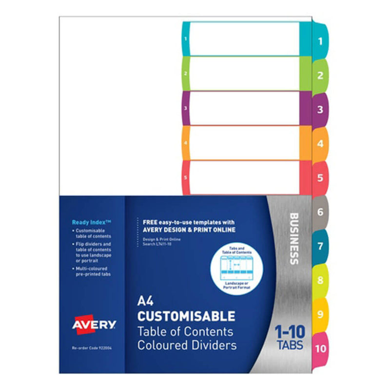 Avery Personalizzable Ready Index Divider (A4)