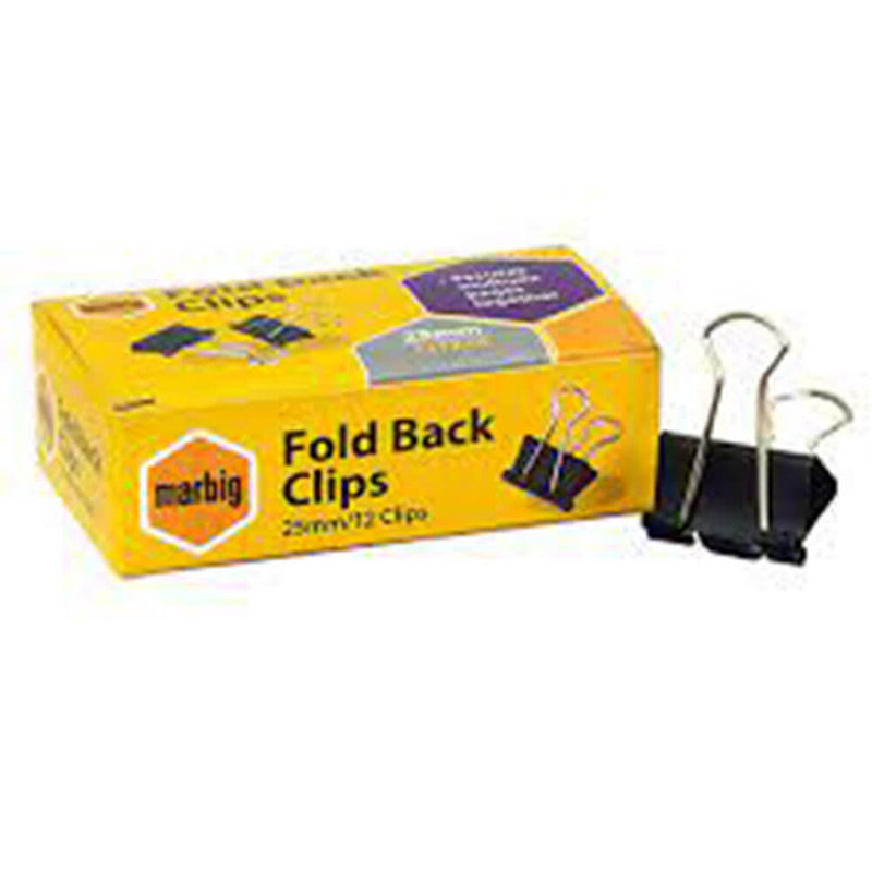  Clips plegables Marbig 12/caja (negro)