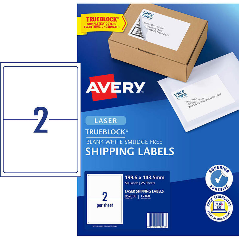 Étiquettes d'expédition laser Avery (50pcs)