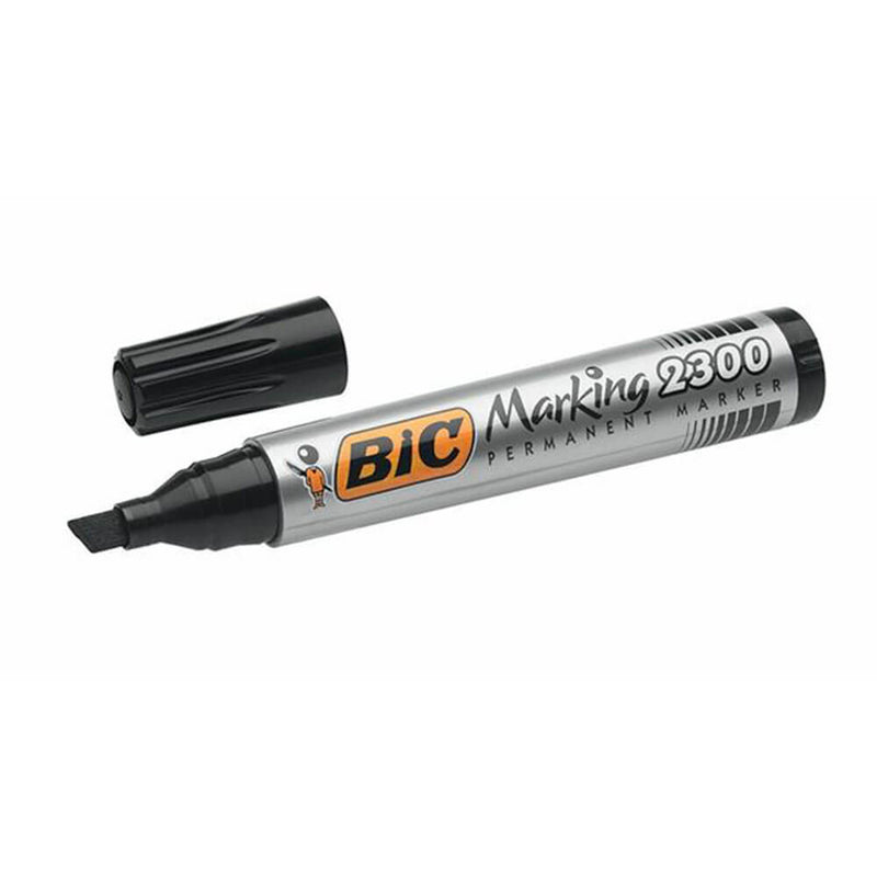  Marcador permanente con punta de cincel Bic, 12 piezas (3,1-5,3 mm)