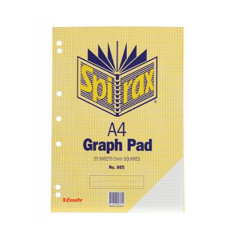 Bloc graphique Spirax A4 25 feuilles (paquet de 10)