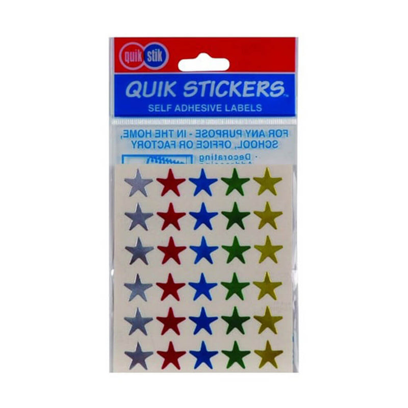  Etiqueta Quik Stik Estrellas (Pack de 10)