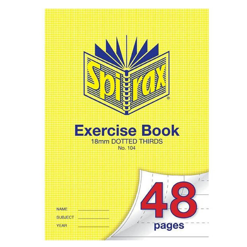 Spirax A4 pointillé tiers 48 pages cahier d'exercices 20pk