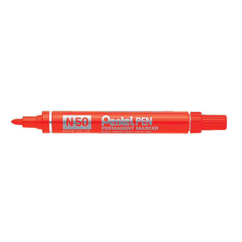  Marcador Permanente Pentel N50 Punta Bala 12uds