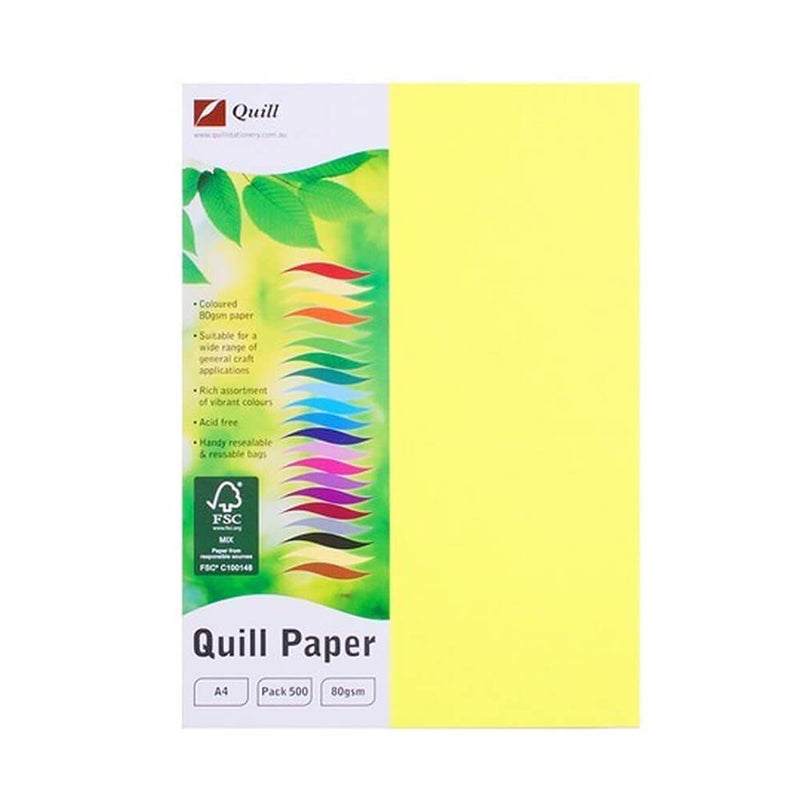  Papel de copia en color Quill A4, paquete de 500 (80 g/m2)